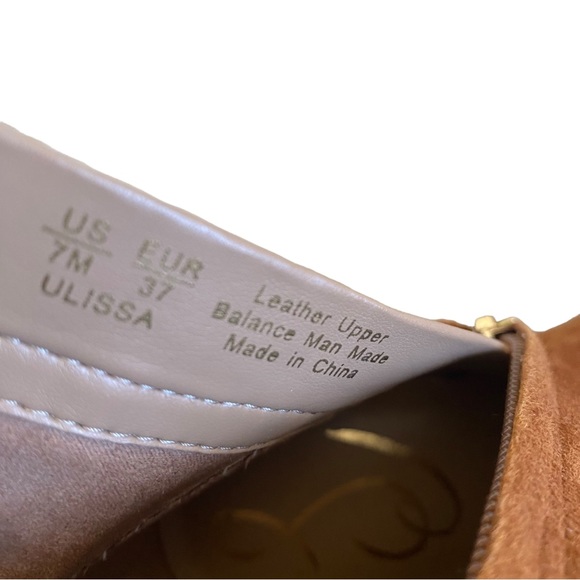 NEW Sam Edelman Ulissa suede pointy kitten heel boots booties cognac brown 7 37 - Picture 8 of 15